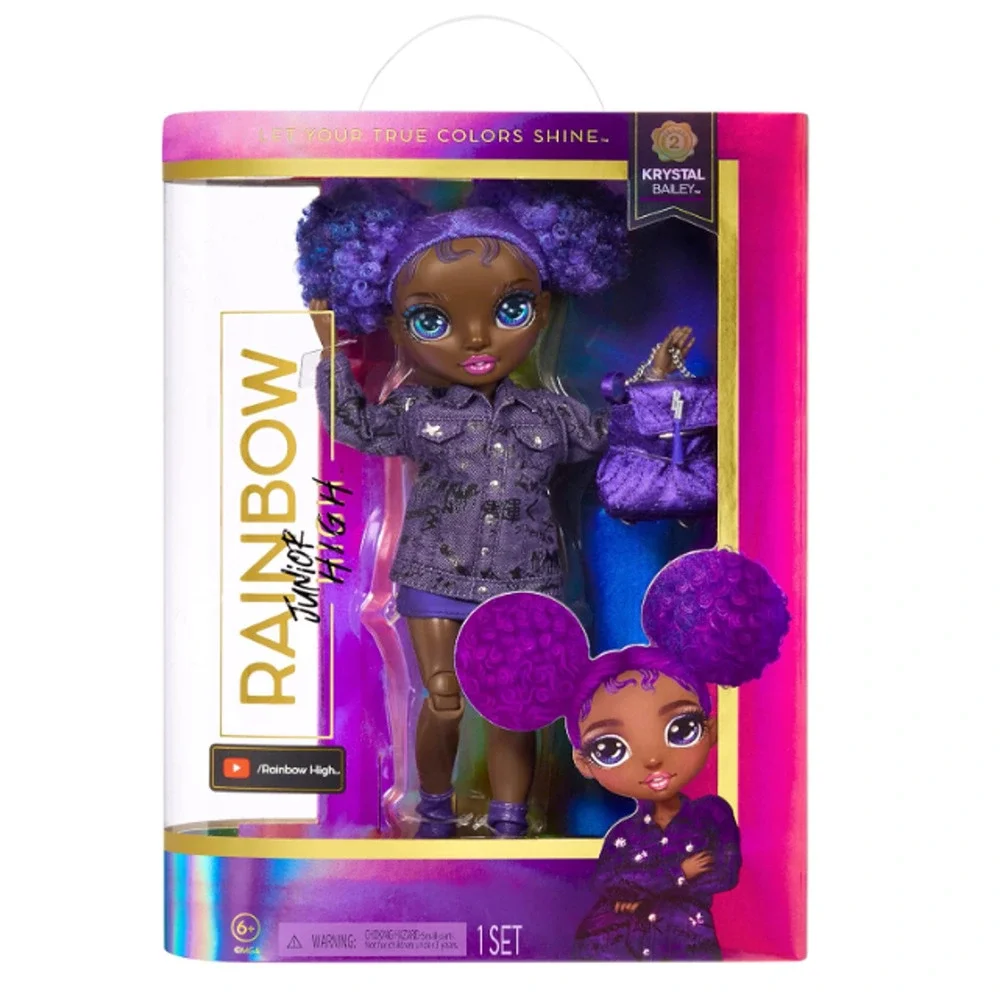 MGA Rainbow Junior High Krystal Bailey Purple Fashion Doll 9